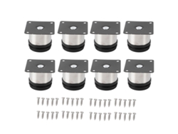 Juego De 8 Patas Ajustables De Acero Inoxidable Para Muebles De Mesa, Sofá, Cocina Y Baño.