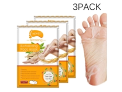 3 pares de máscaras para pelar los pies con ginseng, máscara para pelar los pies que elimina los callos en 7 días, piel muerta y seca, como pies suaves de bebé, máscara exfoliante para pies, máscara e