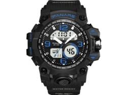 Reloj Deportivo Electrónico Panars Para Hombre, Luminoso, Resistente Al Agua Hasta 50 M, Azul.