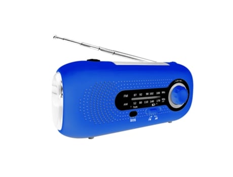 Sin Batería - Radio Meteorológica De Emergencia Solar Manivela De Mano Radio Am Fm Autoalimentada Linterna Led ELKUAIE