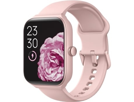 Reloj Inteligente AUJEZON F57L 1 95 Pulgadas con Función de Llamada IP68 Impermeable Hembra Compatible con Android Ios Rosa