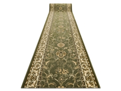 Alfombra de Pasillo Bcf Morad Klasyk Clásico Verde Oliva 120 cm