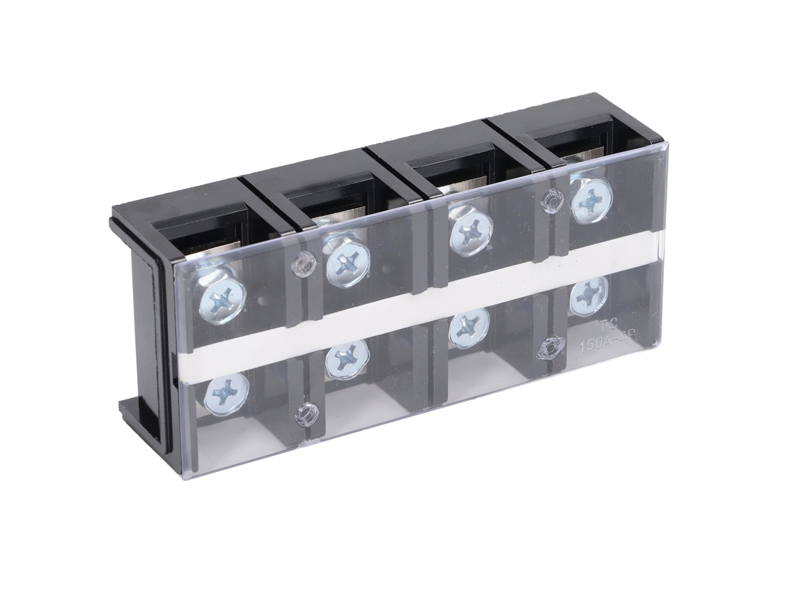 Bloque De Terminales Doble Con Tapa, Conector De Alimentación, Cableado De Cobre, Ac600v Tc-1504 (8 Puntos)