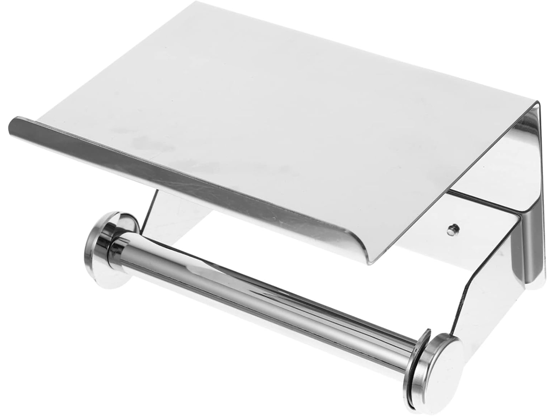 Soporte Para Rollo De Papel Higiénico De Acero Inoxidable Con Estante De Pared