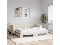 Sofá Cama Nido Tela Crema 80x200 Cm