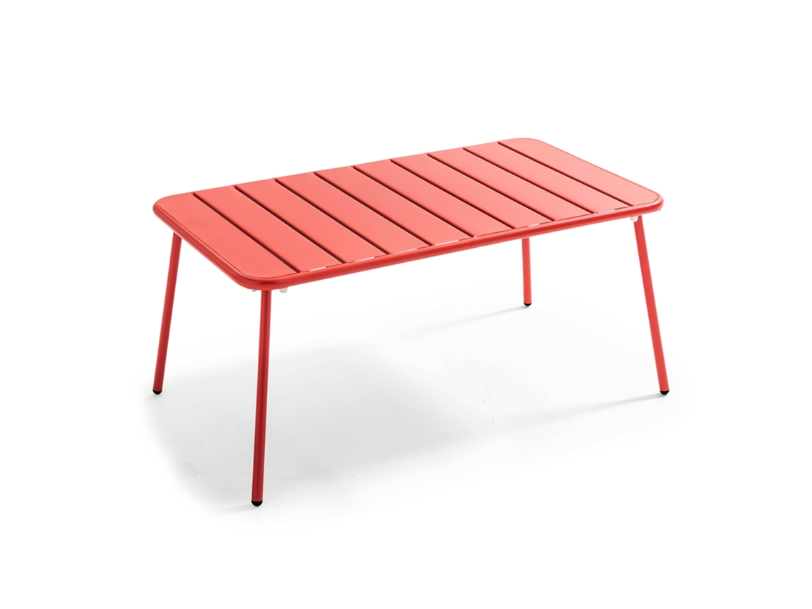 Mesa de centro rectangular para jardín de 90 x 50 cm