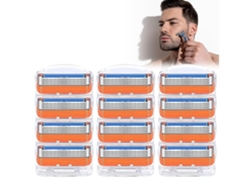 12 hojas de afeitar para Gillette Fusion 5, naranja, nueva versión Ehstmind