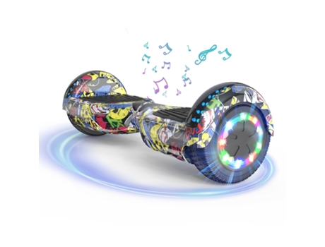 HITWAY Hoverboard de 6.5'' con Bluetooth, Luces LED - Amarillo