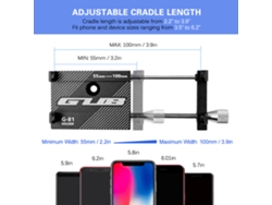 Soporte Ajustable Para Teléfono Para Bicicleta, Mtb, Moto Gub Con Abrazaderas De Bloqueo Y Absorción De Impactos.