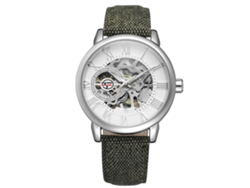 Reloj Mecánico Hombre Con Correa De Tela Impermeable Forsining (blanco)
