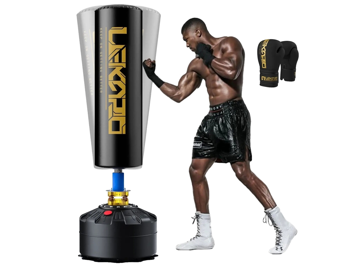 Torre de boxeo, diseño robusto, 70 de alto, negro dorado OEM