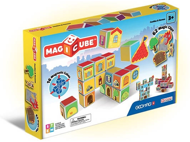 Blocos de Construcción GEOMAG MagiCube Castles & Home (78 Peças)