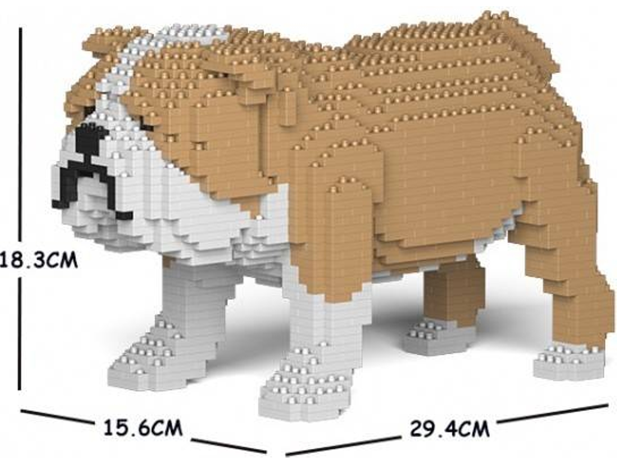 Bloque de Construcción JECKCA Dogs: English Bulldog (1390 Piezas)