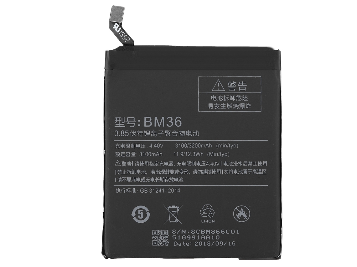 Batería De Teléfono Móvil Para Xiaomi 5s, Capacidad 3200 Mah, Material De Iones De Litio