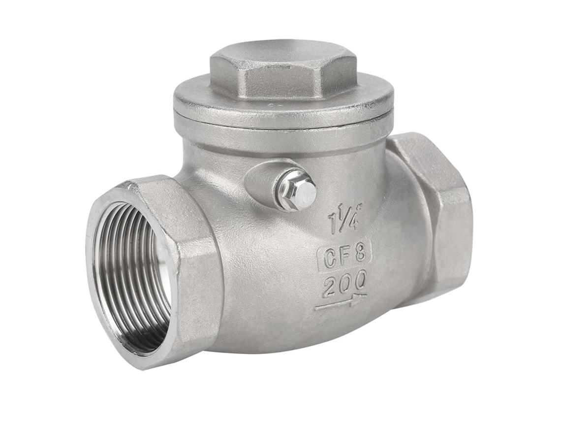 2026velora-válvula De Retención De Swing De Acero Inoxidable Dn32 Con Rosca Femenina 200psi Para Agua Aceite Gas