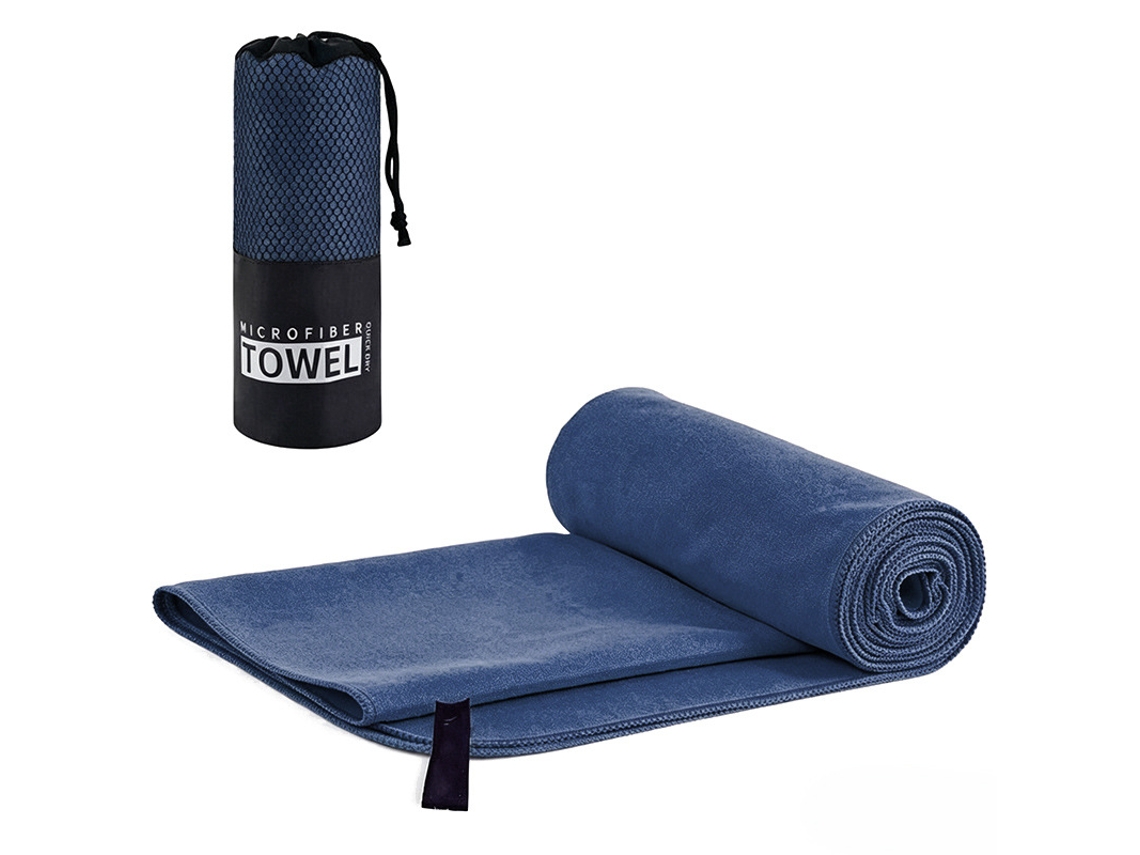 Toalla Deportiva De Microfibra, Superabsorbente Y De Secado Rápido Con Bolsa De Malla,azul Oscuro/40x60cm Gertiz