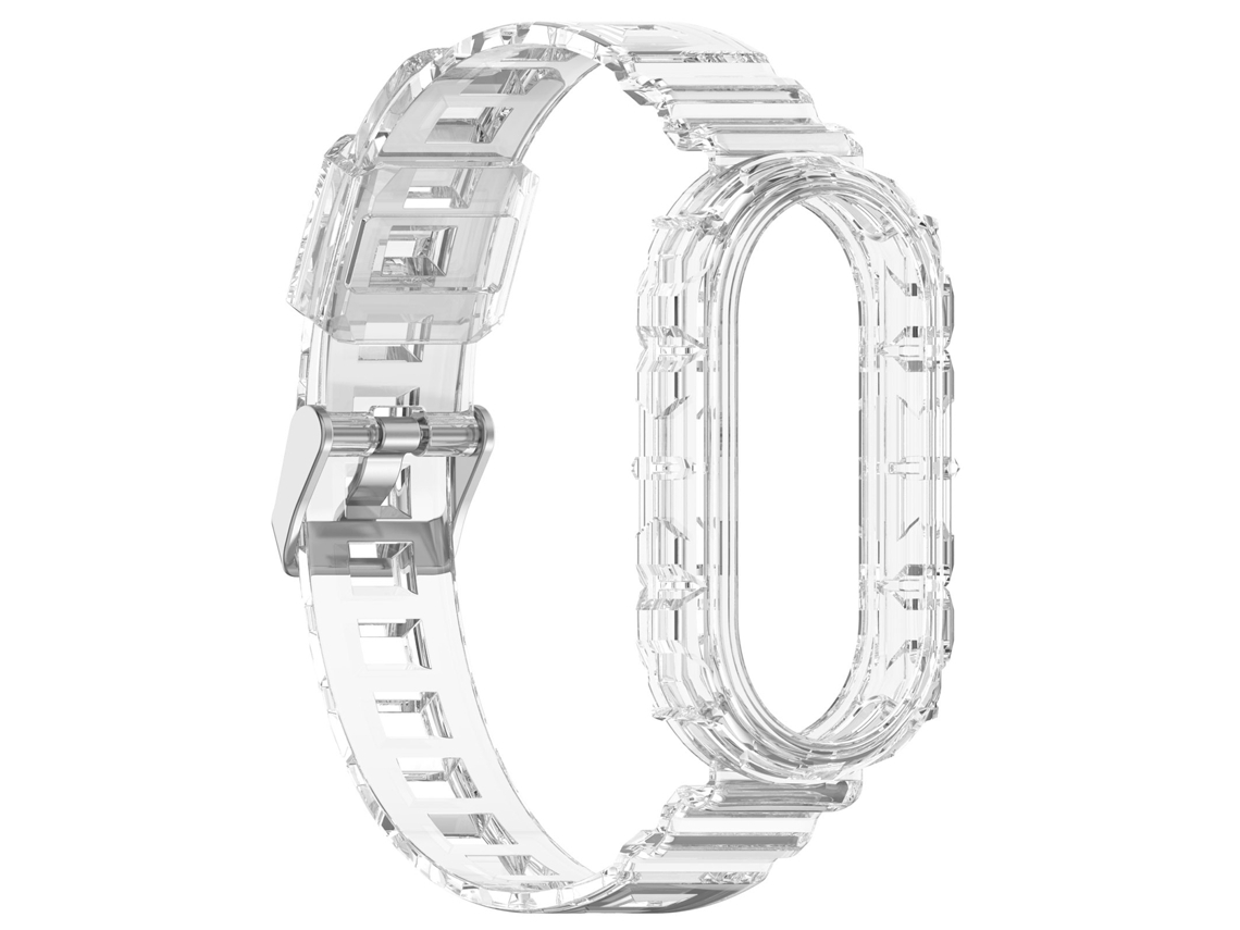Pulsera Para Xiaomi Mi Band 8 Correa Transparente Integrada Chennnls Blanco Transparente