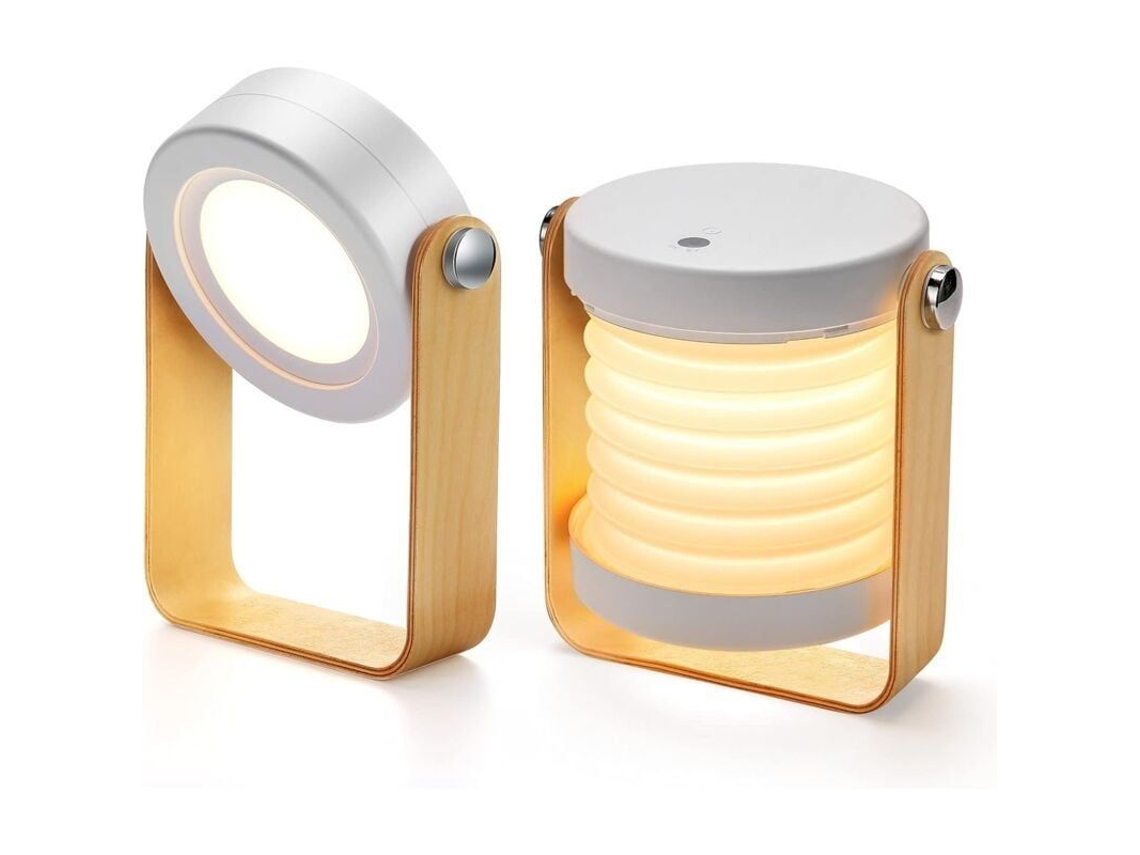 Lámpara De Mesa Táctil Ajustable, Luz Nocturna Portátil Y Segura Para Mesita De Noche (blanca)