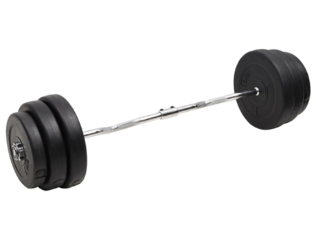 vidaXL Mancuerna curl con discos 90 kg