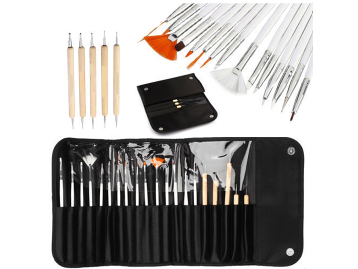 Rebe-set de lápices para decoración de uñas con pinceles, kit de herramientas para decoración de uñas DIY