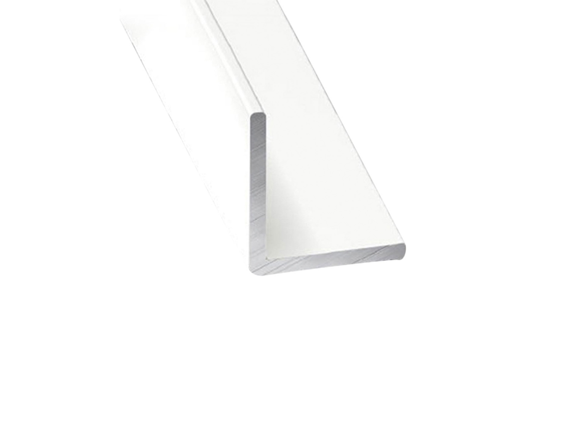 Perfil De Aluminio Blanco Angular - X4 Unds - 1'50m 50/20 Mm
