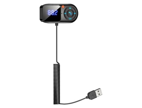Transmisor FM Inalámbrico Bluetooth 5.0 Transmisor de audio para automóvil Bluetooth AUX Receptor de audio Reproductor de MP3 Kit de automóvil Mano...