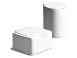 2026-2 Dispensador de hisopo de algodón con tapa para salón, dormitorio, baño, cuadrado y redondo