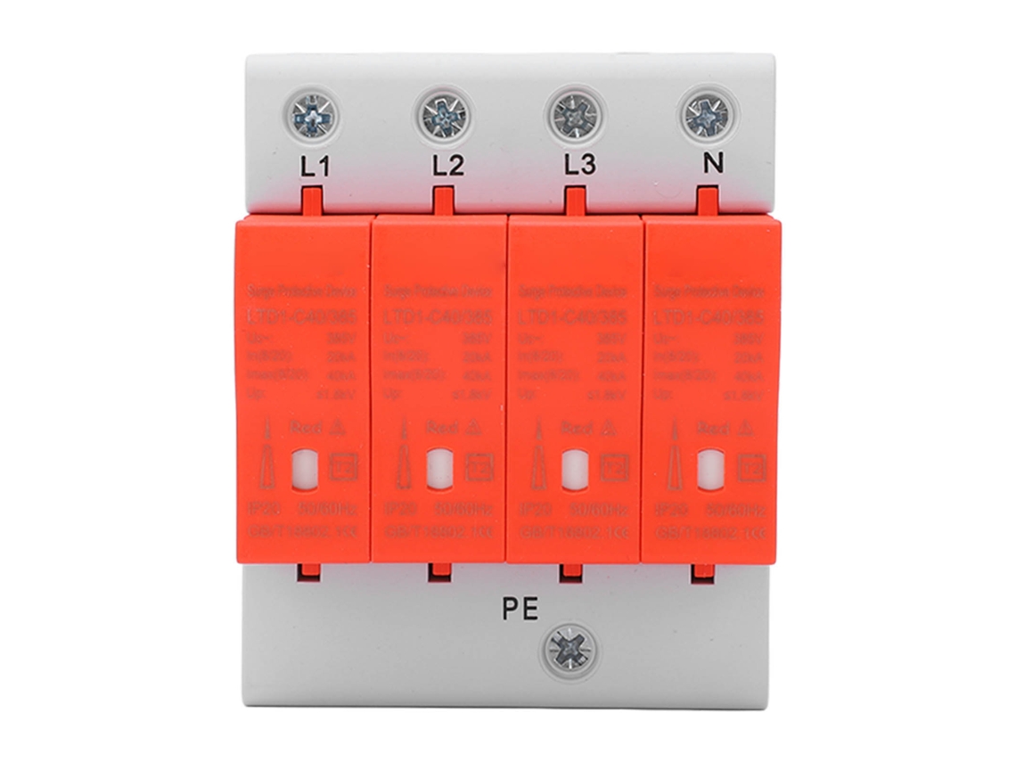 Dispositivo De Protección Contra Sobretensiones De 385 V Ca, 20-40 Ka, 4 Polos, Para Uso Doméstico, De Fácil Instalación.