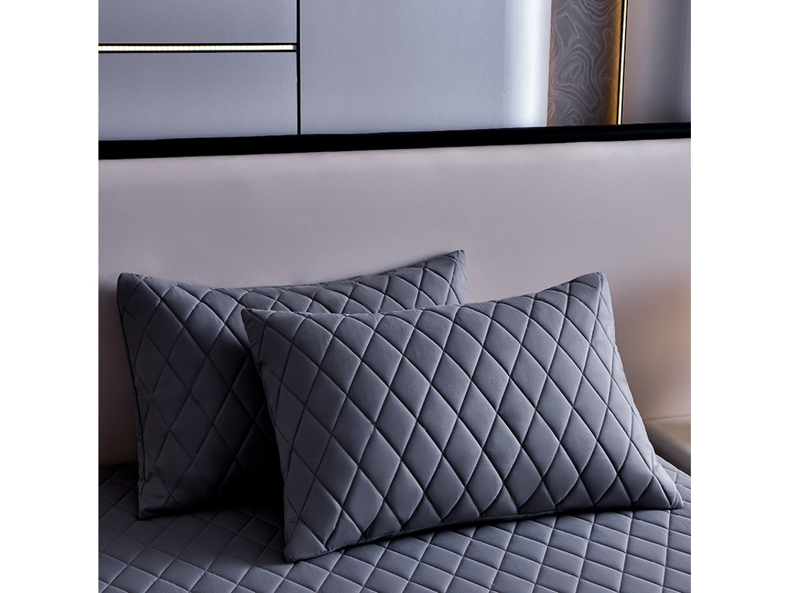 2pack Protectores De Almohada Impermeables Eifson Acolchados 50x90cm (gris Oscuro)