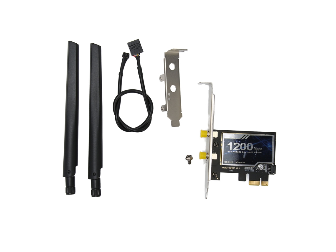 Tarjeta Ethernet Pcie 300 Mbps 2,4g 867 Mbps 5g Bt Adaptador De Red Gigabit Para Escritorio