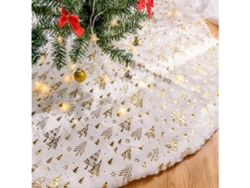 Manta Con Motivos Navideños, 90 Cm, De Piel Sintética Grande, Con Forma De Árbol De Navidad, Alfombra Decorativa, Diseño Ergonómico, Ideal P