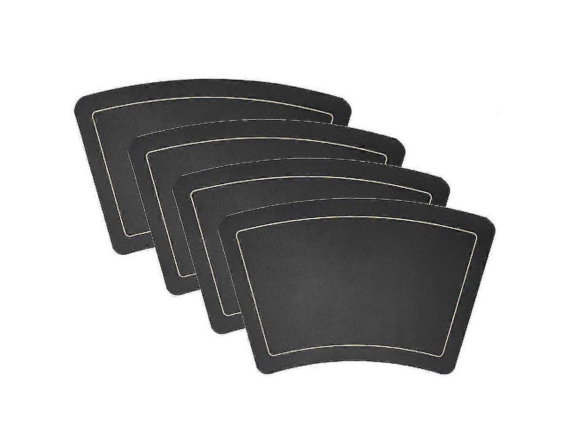 2026-4 Tapetes Cuña De Cuero Pu Impermeable Resistente A Manchas Y Calor Para Mesa Redonda Navidad 30x50cm