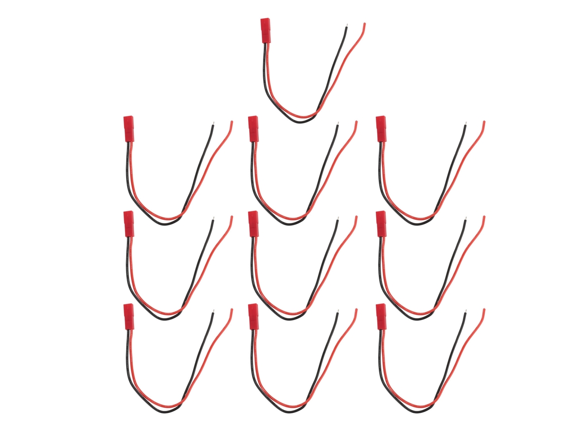 10 Cables De Motor De Silicona Con Conector Jst Hembra Para Coches Rc, Juguetes Y Baterías, 160 Mm De Longitud.