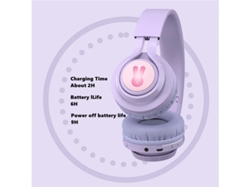 Auriculares Sem Fio Onear Overear Dobráveis Yizhood Bluetooth Rosa