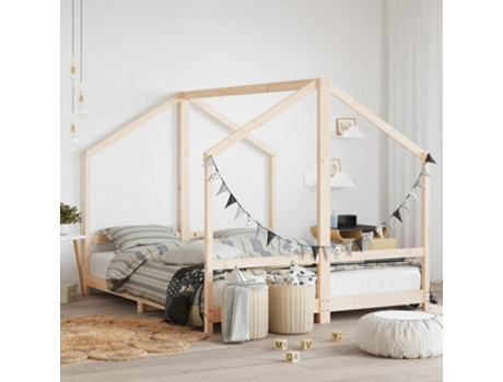 Estructura de cama infantil madera maciza de pino 2x(80x200) cm MAISON EXCLUSIVE