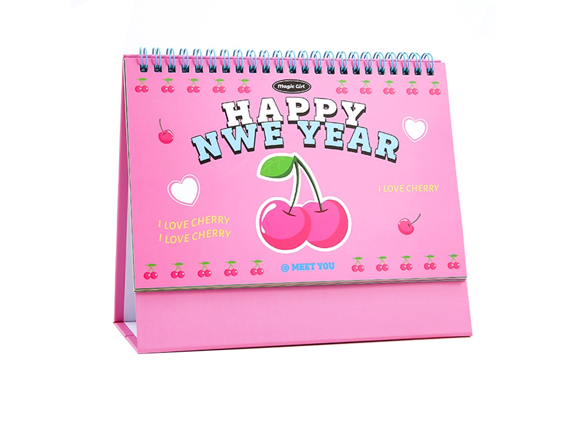 MEOIRUERY Calendario de Mesa 2023 Estilo Dibujos Animados Bonito Colores Vivos Papel Grueso Calendario Mensual para Hogar y Oficina