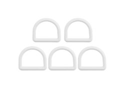 2026-5 Piezas Anclaje D Ring Correa De Abrojo Plástico Resistente Para Surf Escalada Buceo Gris