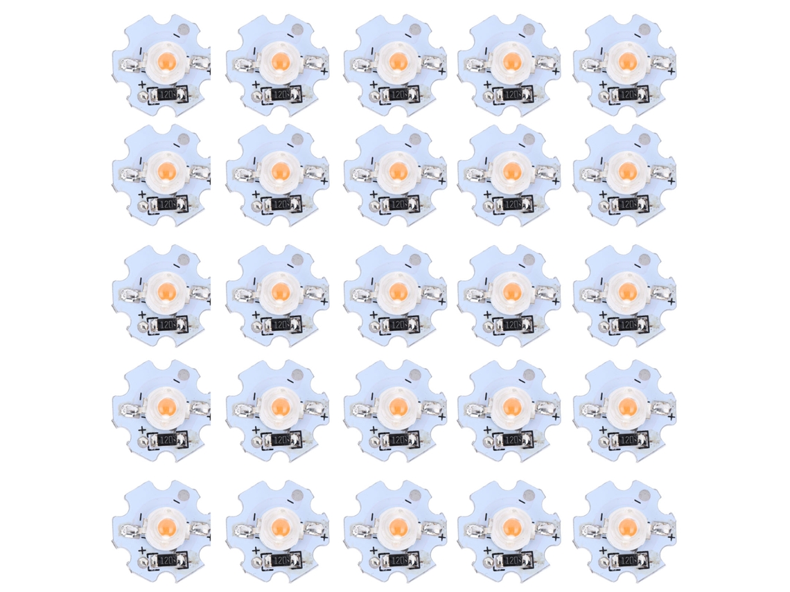 JILLIOPER Chips LED de componentes Bright Star, LED de alta potencia con placa de aluminio para una emisión de luz uniforme y baja degradación lumínica, amplias