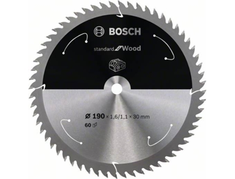 Disco de Sierra Circular BOSCH Standard para Madera Para Sierras a Batería 190x1.6/1.1x30 T60