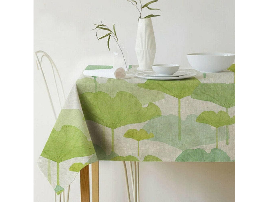 Toalha De Mesa Retangular Estampada Com Plantas Tropicais Em Tecido Oxford Para Decoração De Casa.