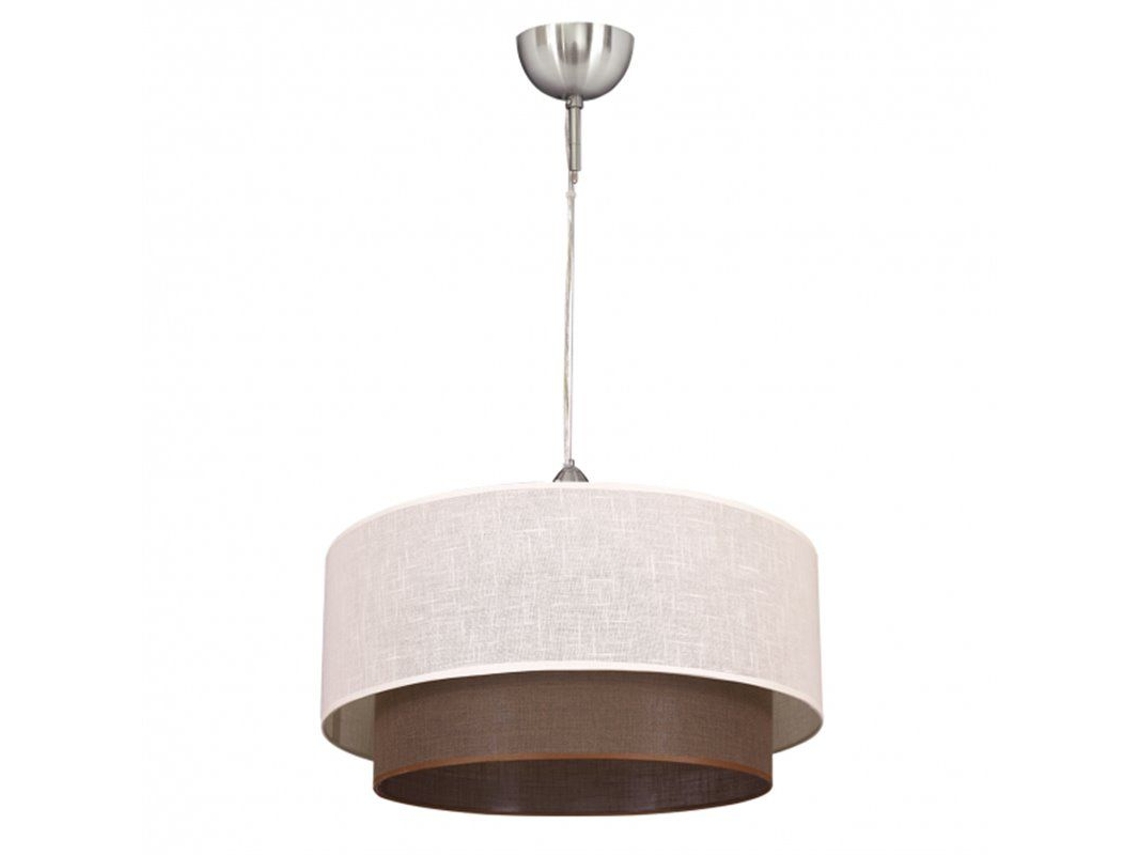 Fab 2.810/50 Beige/marrón | Colgante Doble 1l. Lámpara cilíndrica beige/marrón Fabrilamp (50/40/regular)