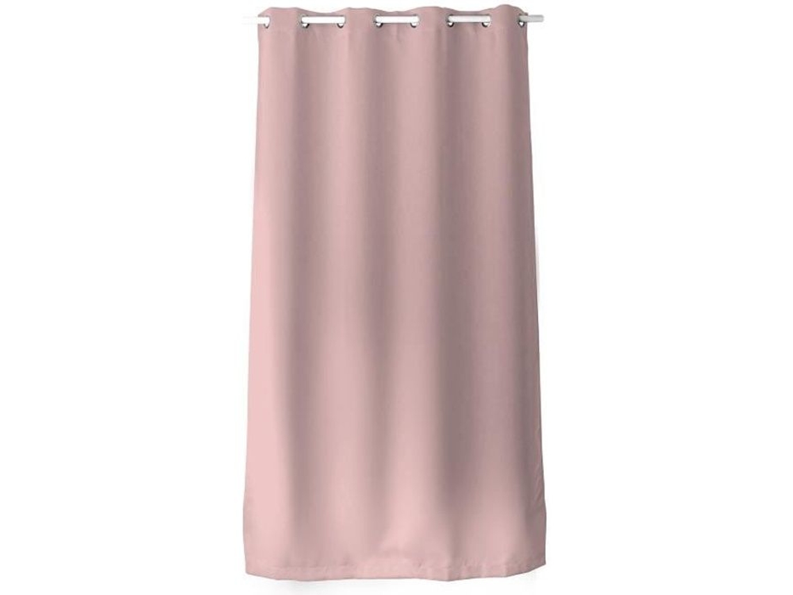 Cortina opaca lisa con 8 ojales rosa viejo 140 x 240 cm HOME MAISON