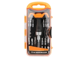 Juego De Destornilladores 2 En 1 De 26 Piezas Con Mango De Manivela, Acero Cromo-vanadio, Herramienta Manual.