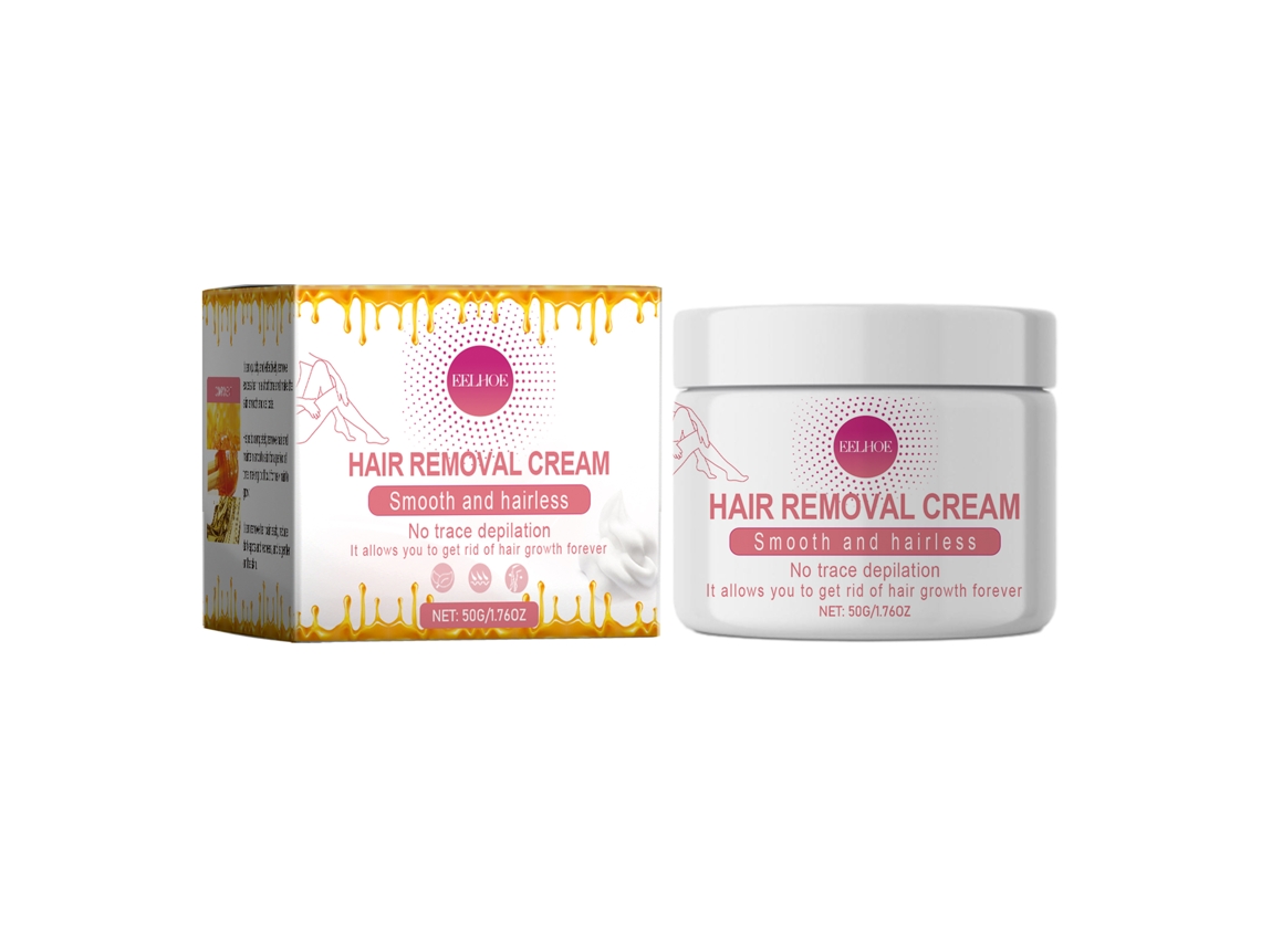 Crema depilatoria de miel, suave, sin irritación.