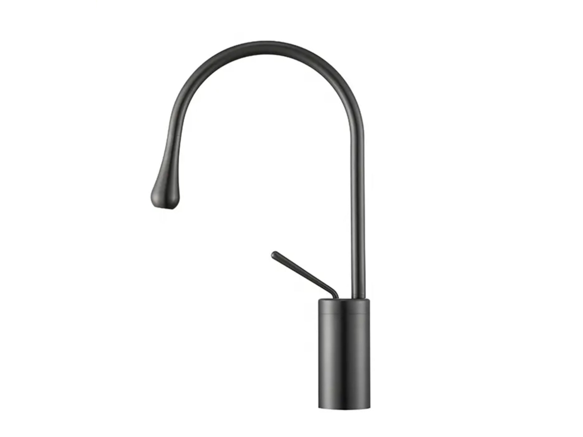 Grifo De Lavabo Elevado 201 De Latón Noir Collection Céphise