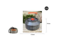 Olla De Camping De Aluminio De 1,6 L Con Asa Con Cierre, Portátil, Ideal Para Café Y Para Cocinar Al Aire Libre.