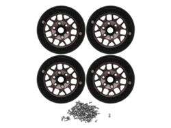 4pcs Llantas De Aluminio Universal 1.9in Para Rc Crawler Beadlock Rims Scx10 Scx10 Ii Titanio