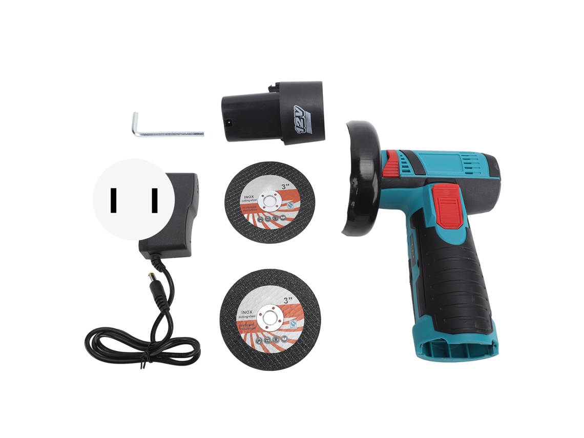 Amoladora Angular Mini Sem Fio 12v 19500rpm Para Cortar Polir Ferramenta Elétrica Plug Us
