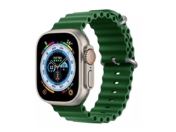 Correa de silicona Ocean Waves para Apple Watch Ultra 3 Verde Phonecare