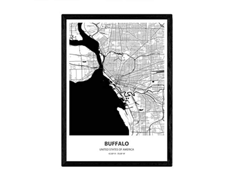 Poster NACNIC Mapa de Buffalo USA (A3)